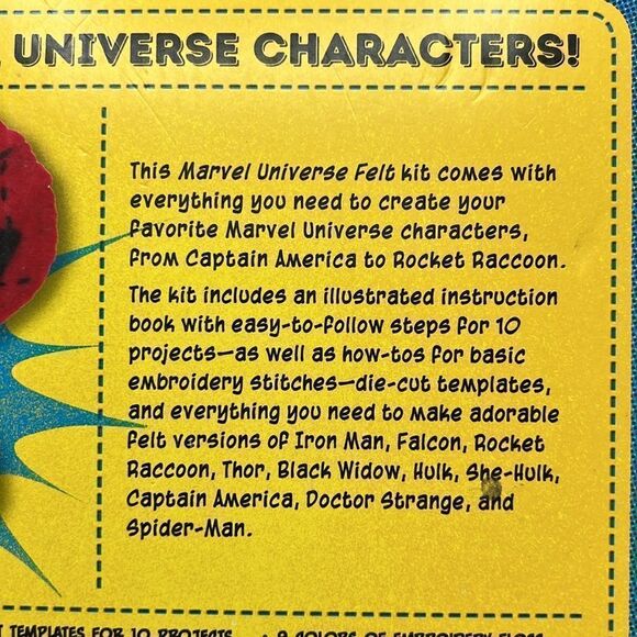 Marvel Universe Felt Characters Kit Hulk, Iron Man, Captain America, Spider-Man - Picture 5 of 7